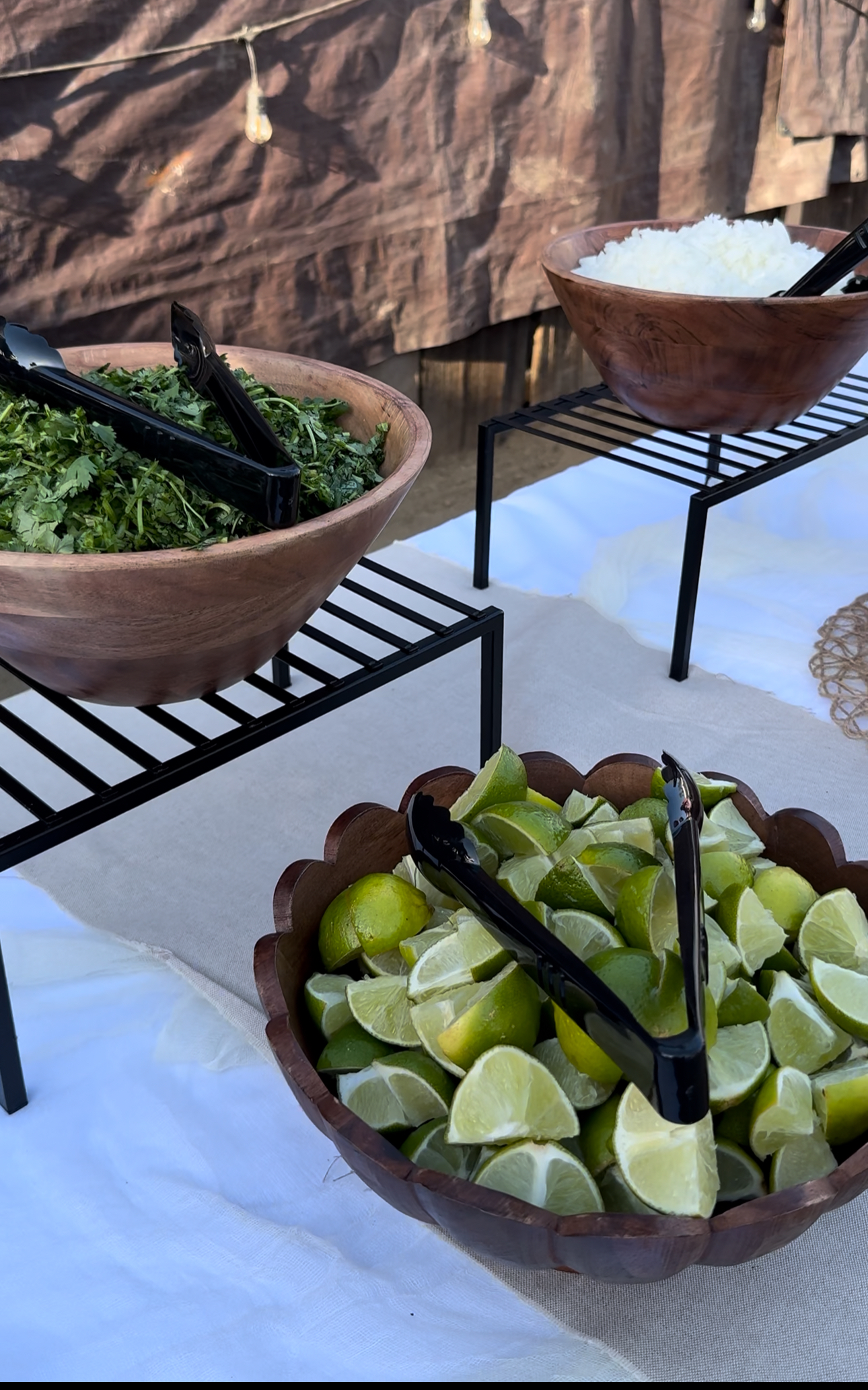La Cocinita Mexicana taco bar setup